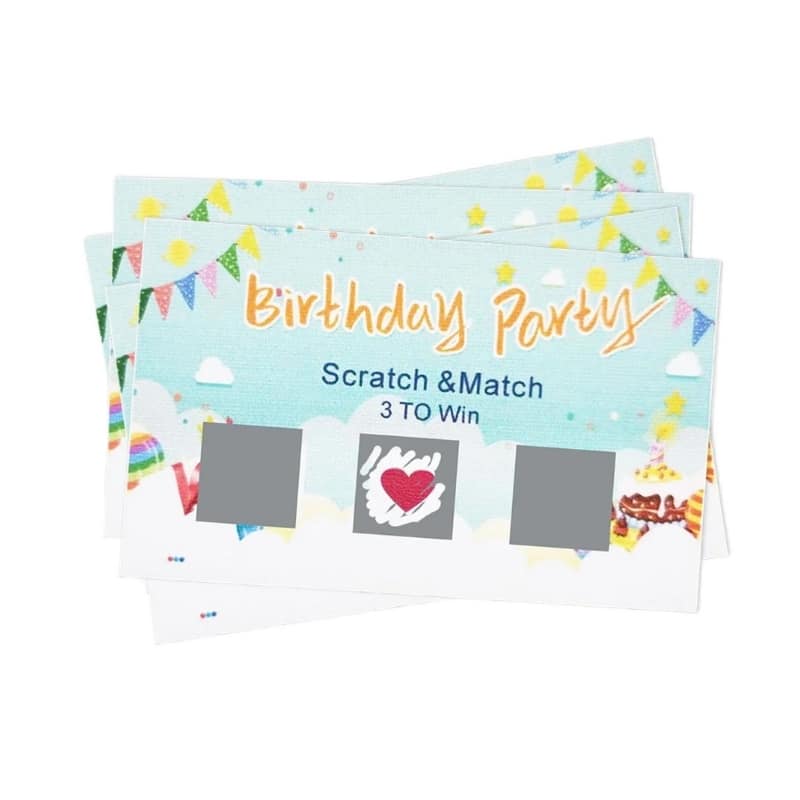 personalised birthday scratch cards — custom card printing