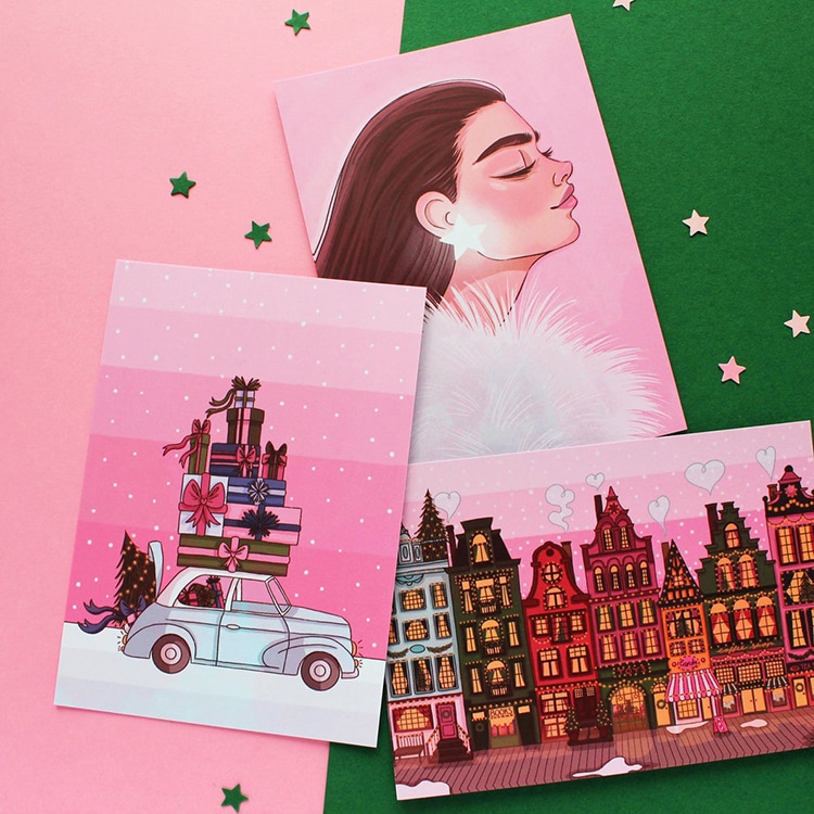 printing business motivation post card boxes view 3