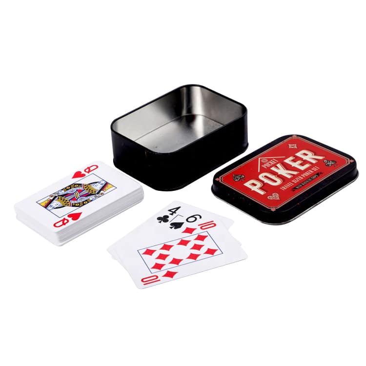 unique card game with tin box — custom card printing