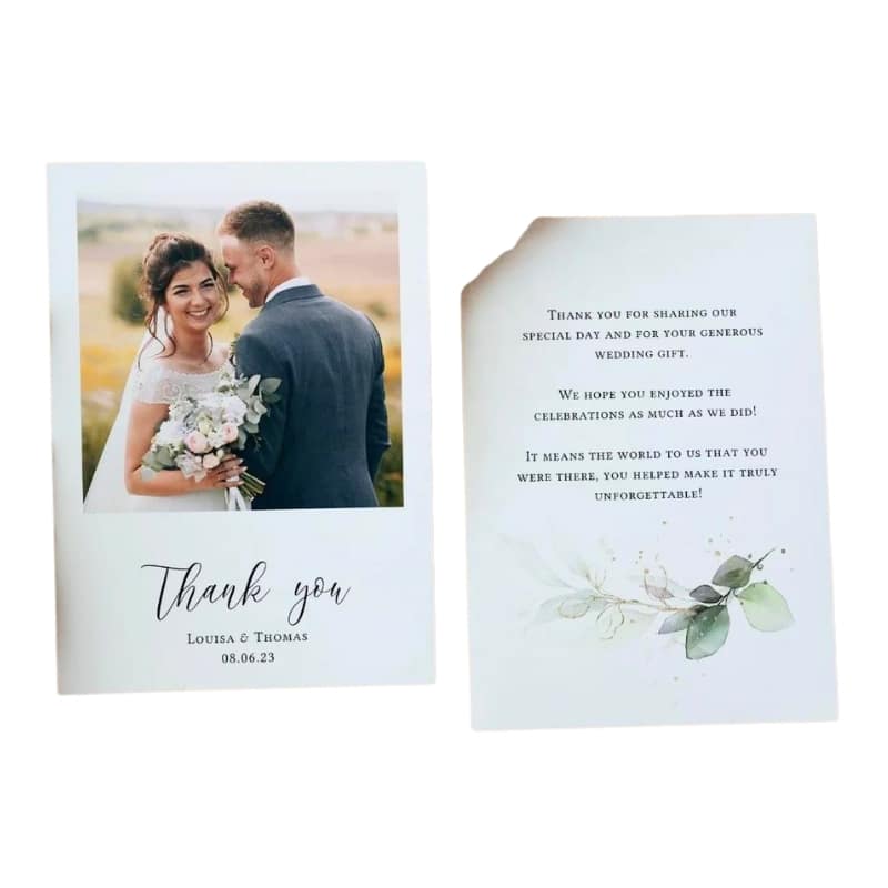 wedding thank you cards with photo view 2