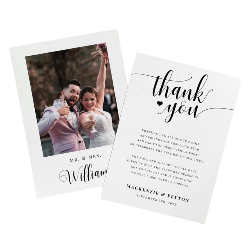 wedding thank you cards with photo view 4