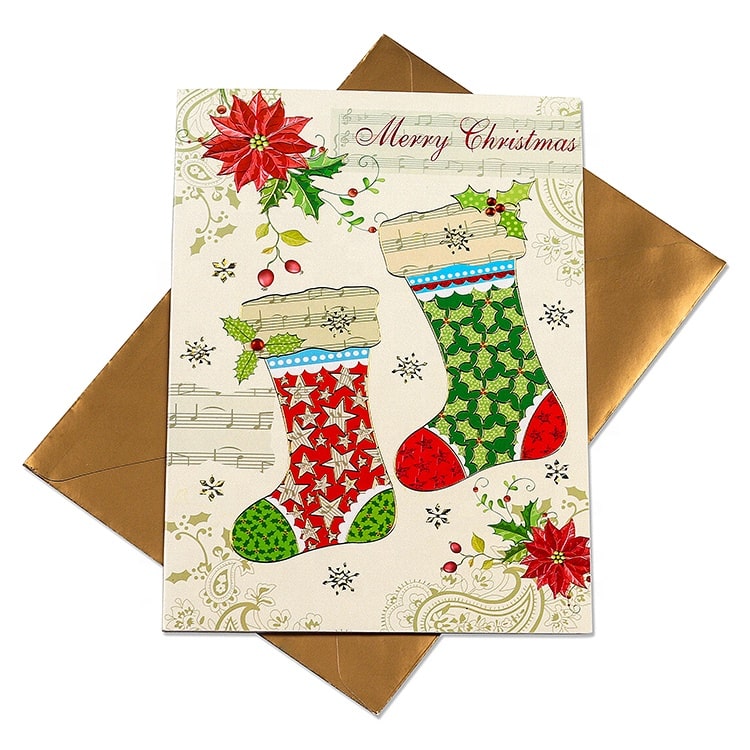 wholesale happy christmas greeting card — custom card printing