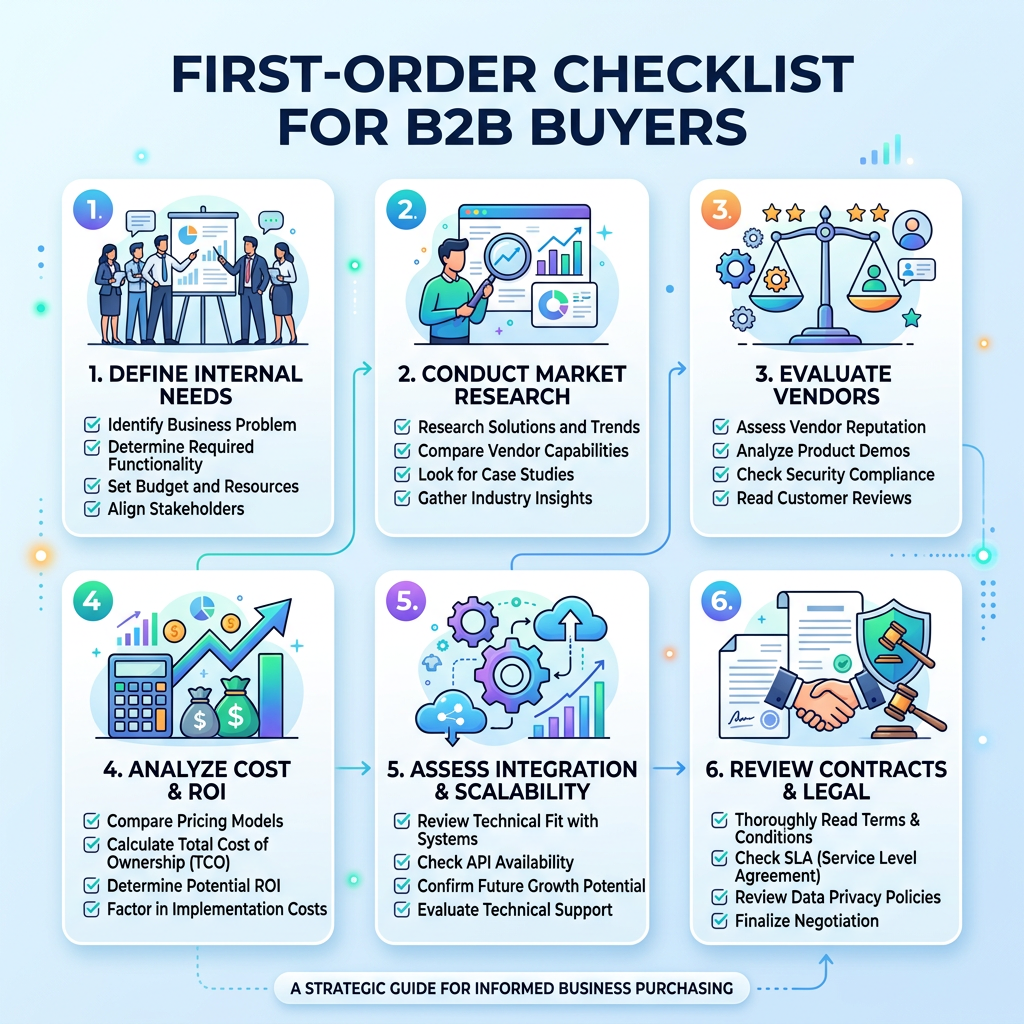 First-Order Checklist for B2B Buyers