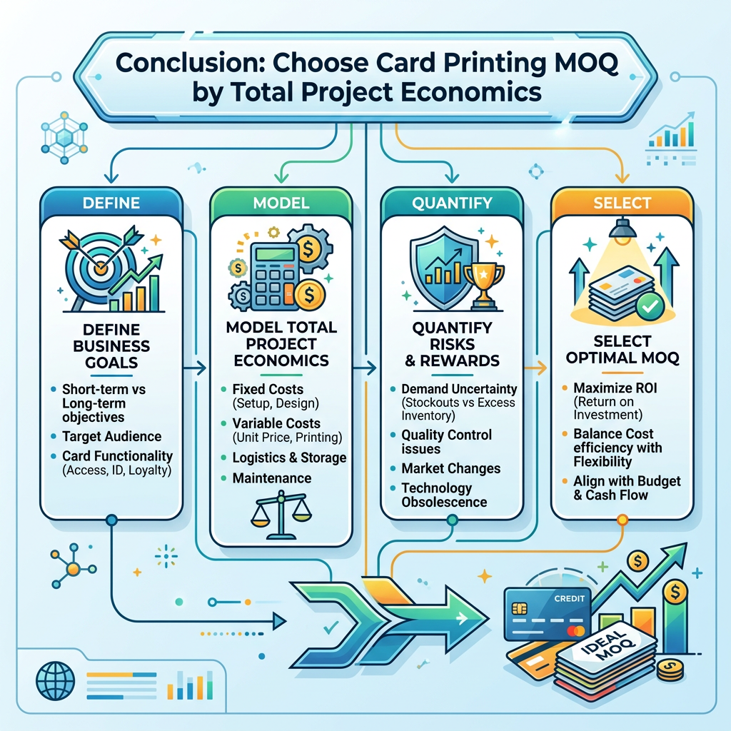 Conclusion: Choose Card Printing MOQ by Total Project Economics
