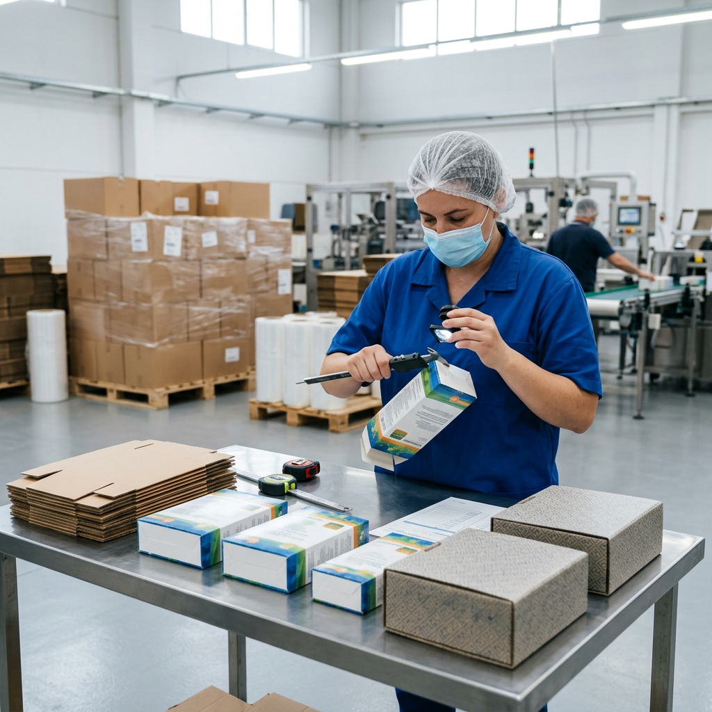Quality control inspection for custom card packaging
