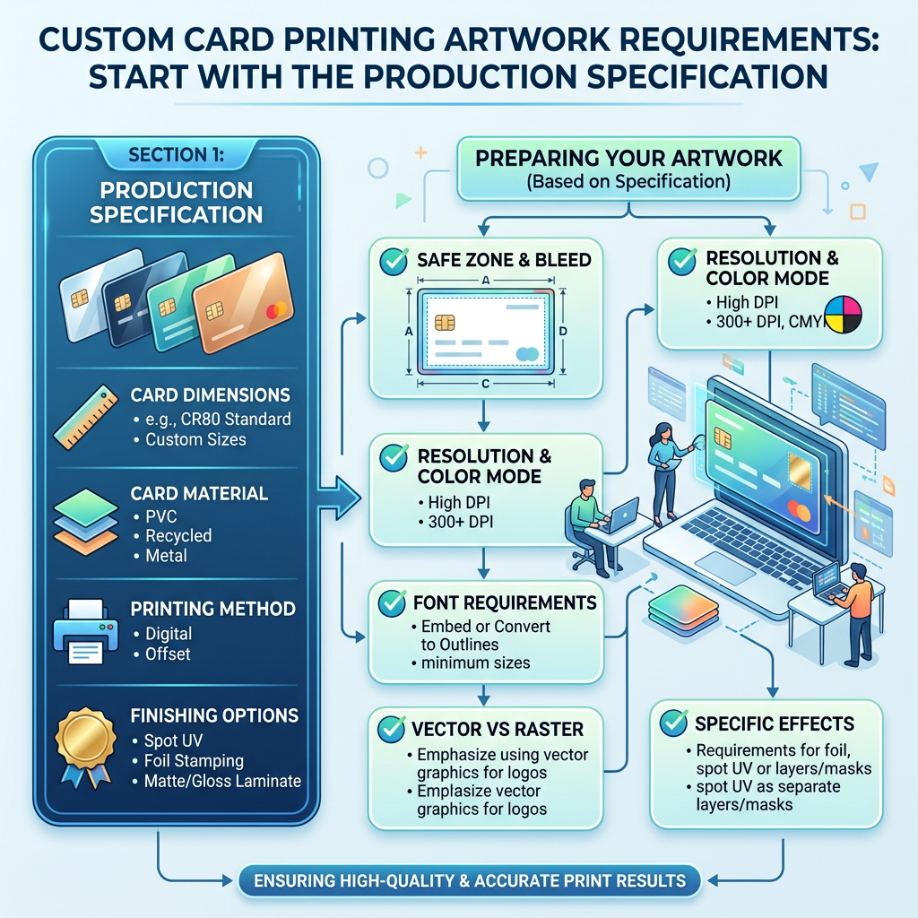 Custom Card Printing Artwork Requirements: Start With the Production Specification
