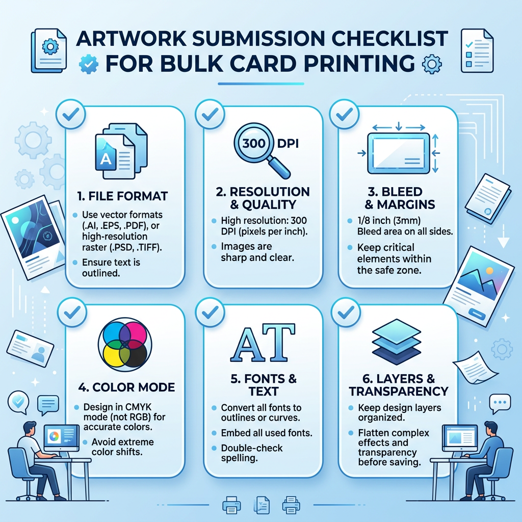 Artwork Submission Checklist for Bulk Card Printing