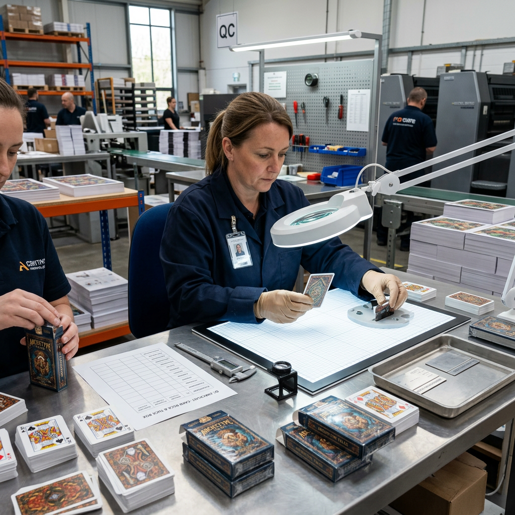 Quality inspection of custom printed cards and packaging