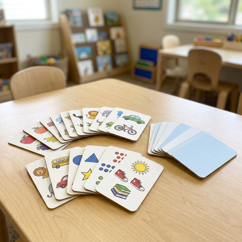 Custom flash cards designed for classroom learning