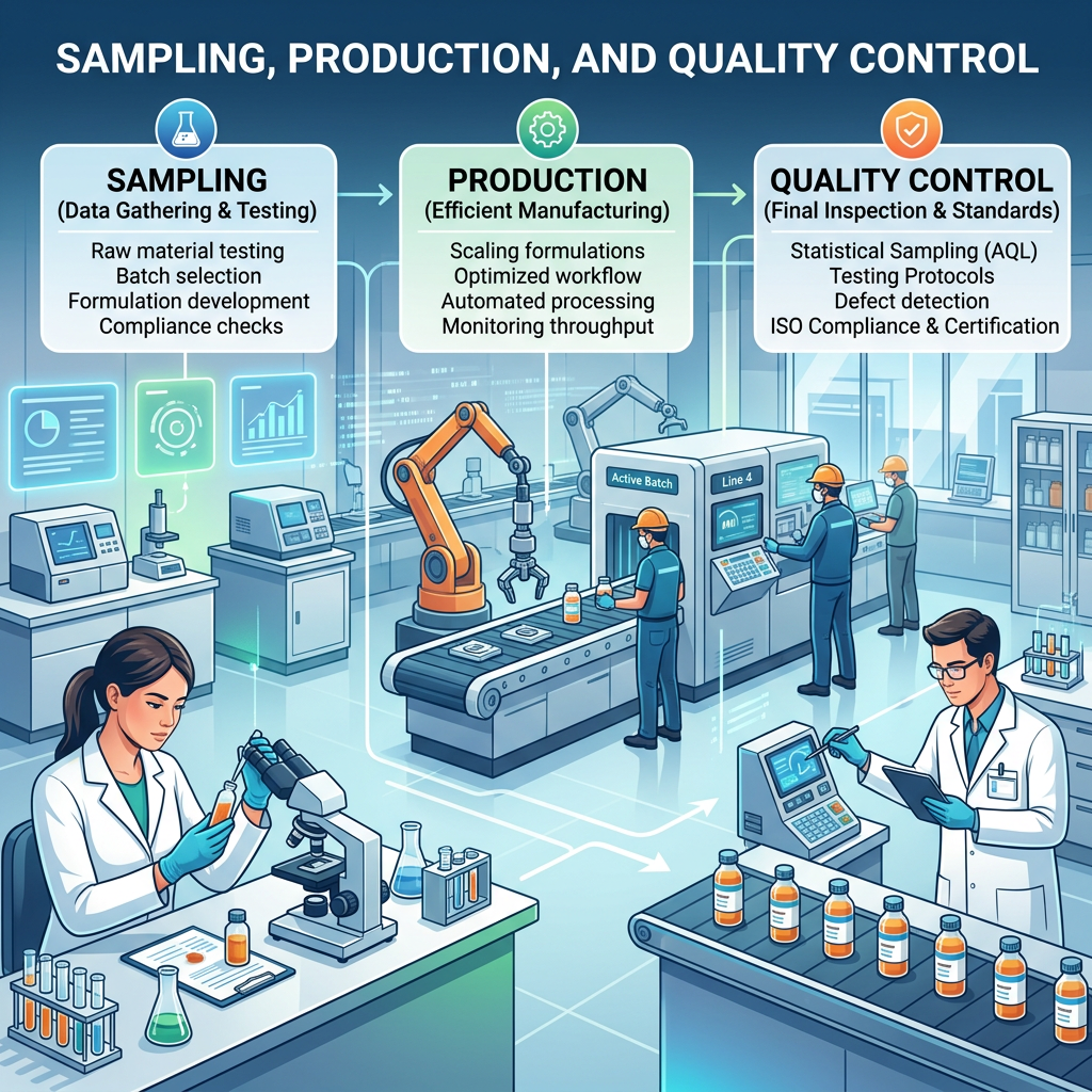 Sampling, production, and quality control