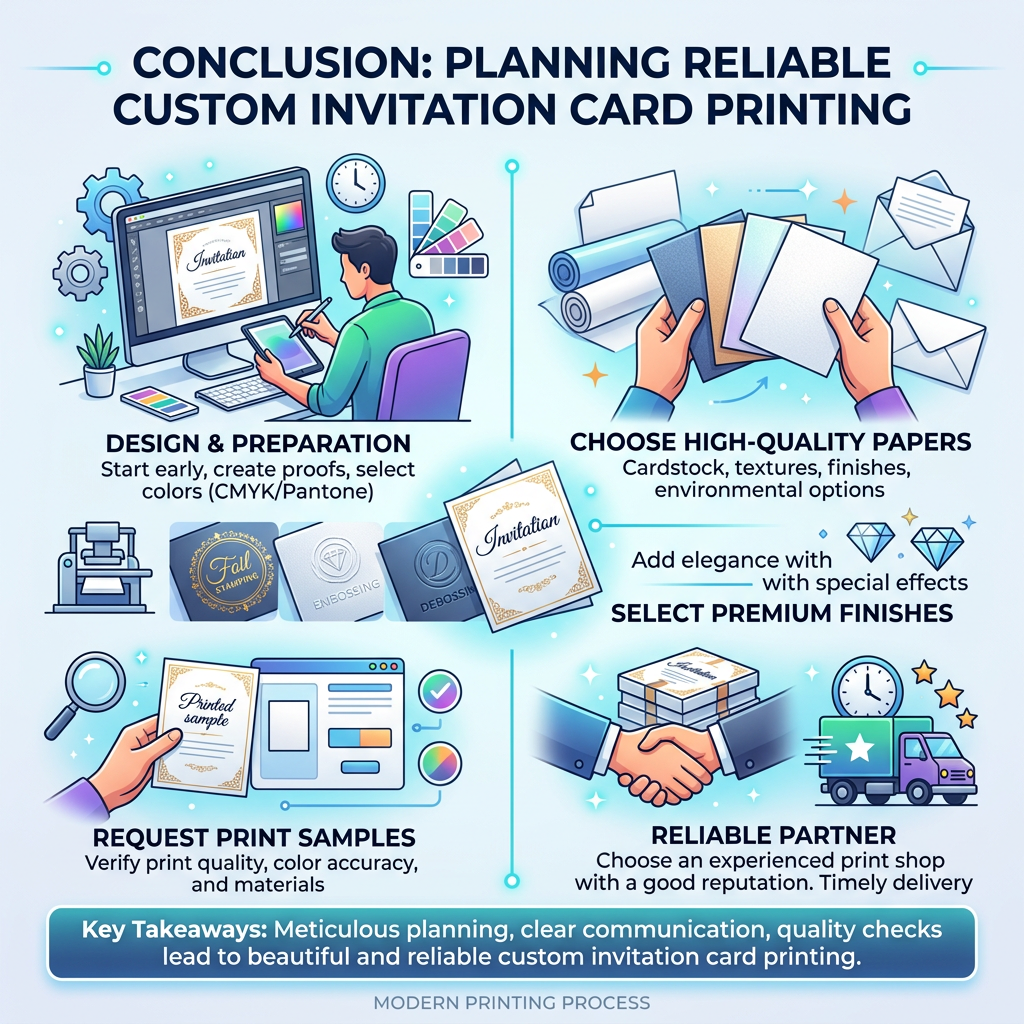 Conclusion: planning reliable custom invitation card printing