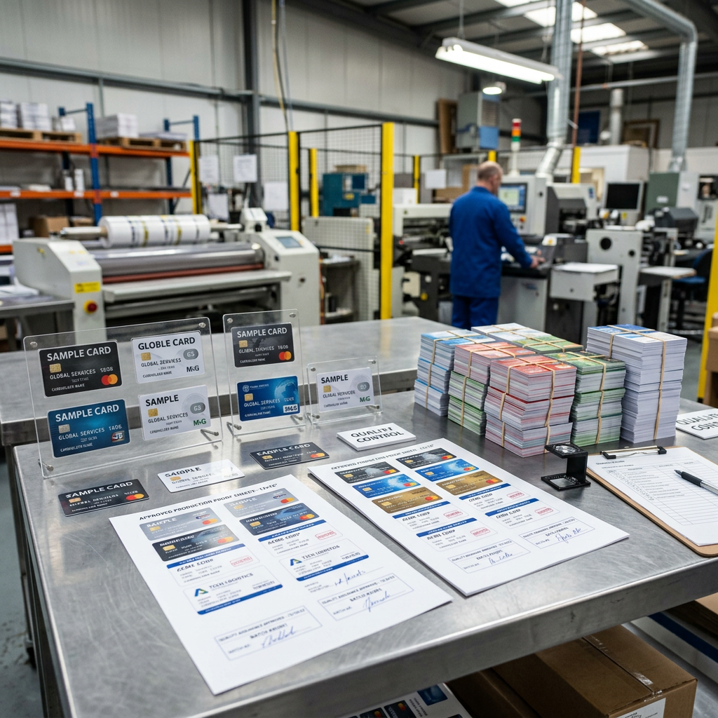 PVC card samples and production approval