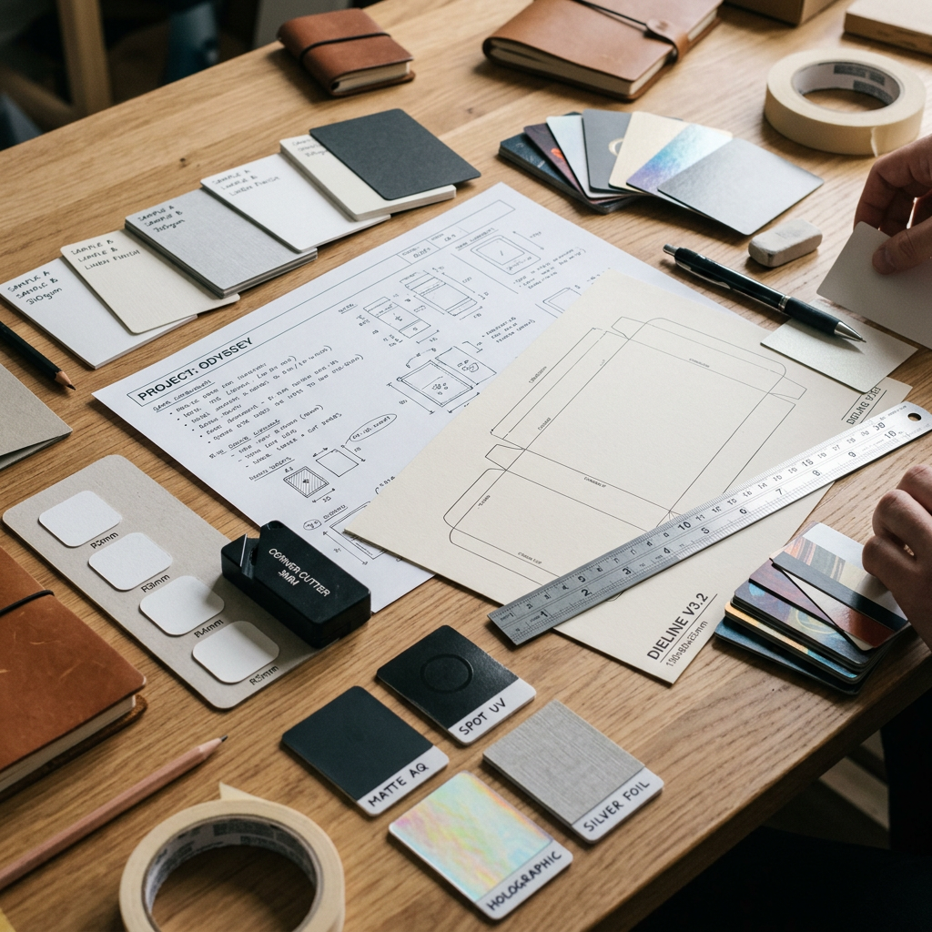 Card game card stock, finish, size, and packaging specifications