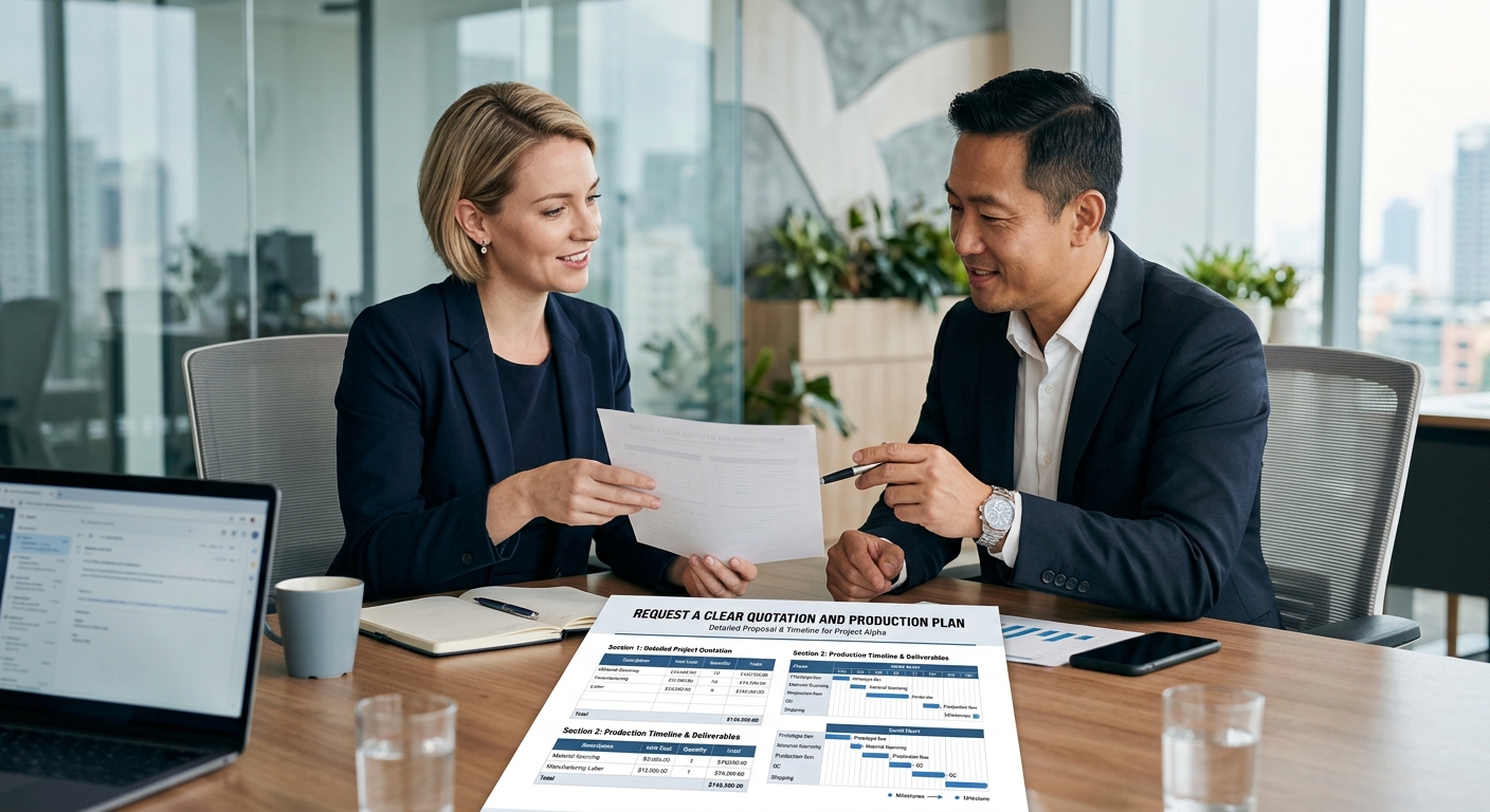 Request a Clear Quotation and Production Plan