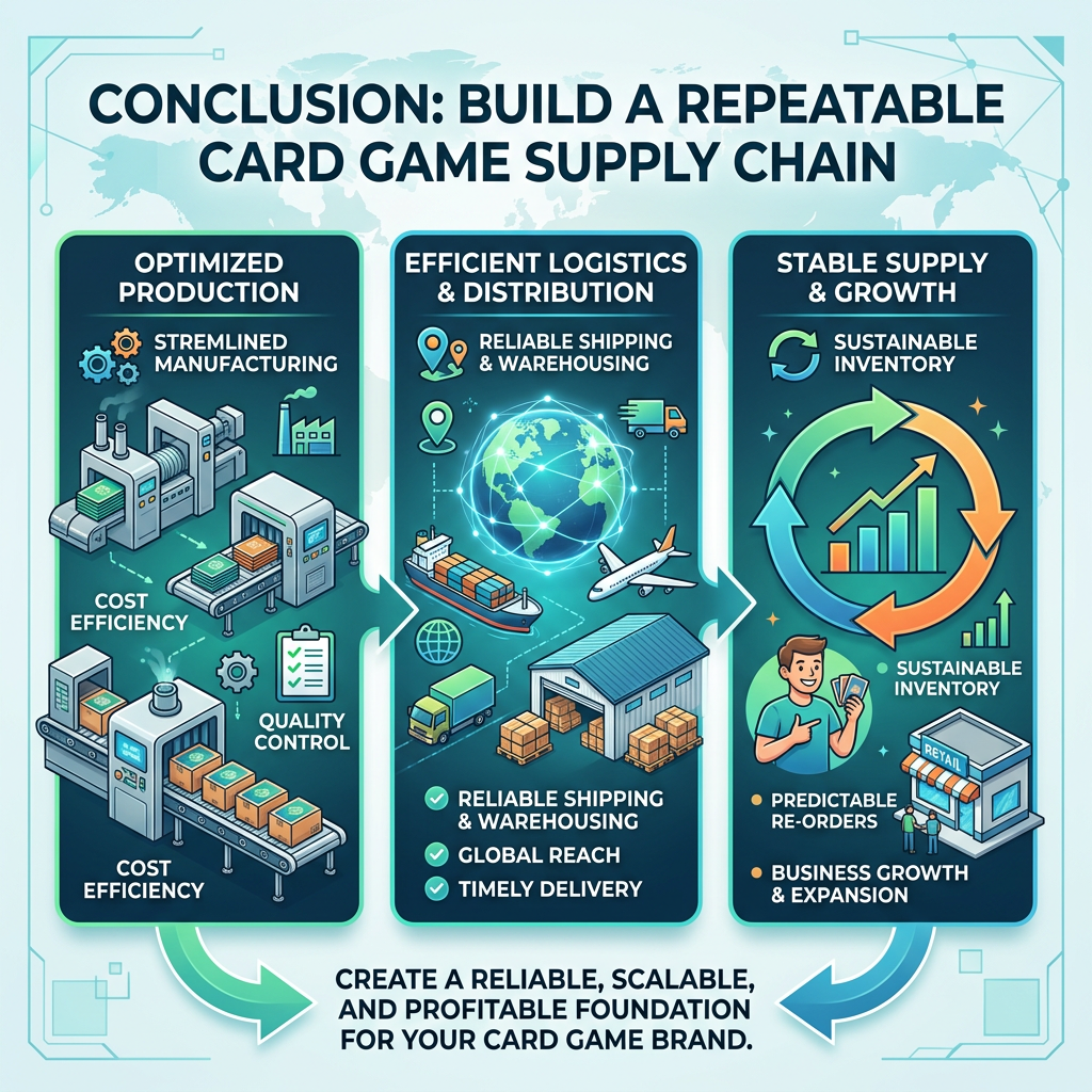 Conclusion: Build a Repeatable Card Game Supply Chain