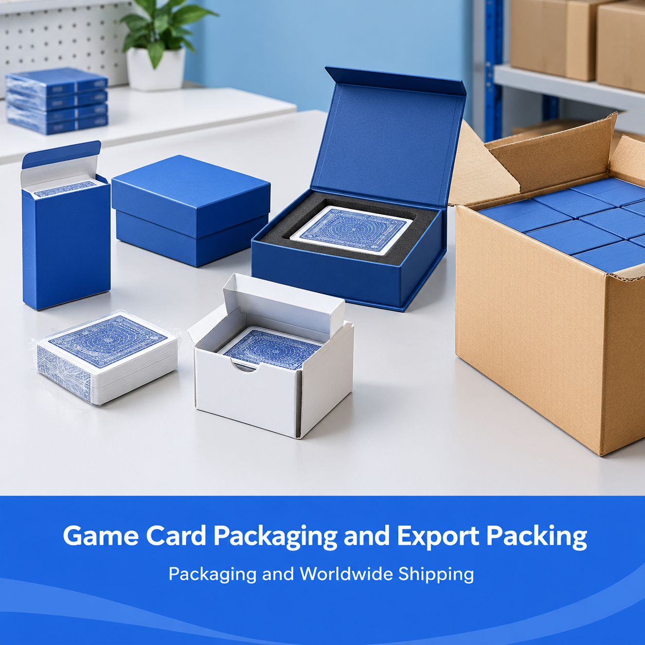 Custom game card packaging and export carton options