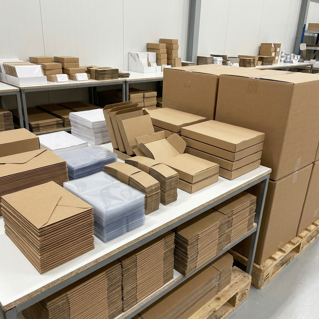 Wholesale greeting card packaging options including sleeves, tuck boxes, and cartons